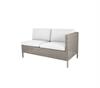 Cane-line Connect dining loungesofa - 2 pers. med hvid hynde